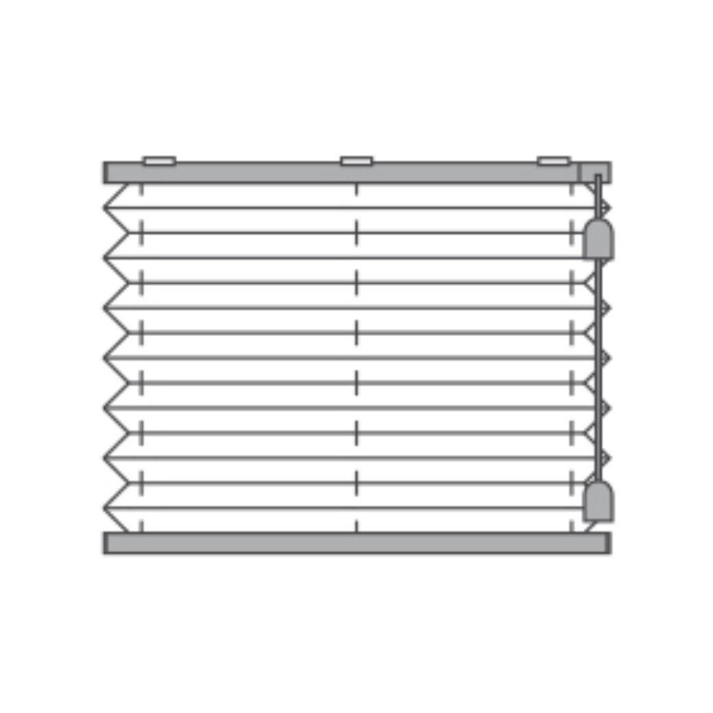 Plissegordijn op maat standaard