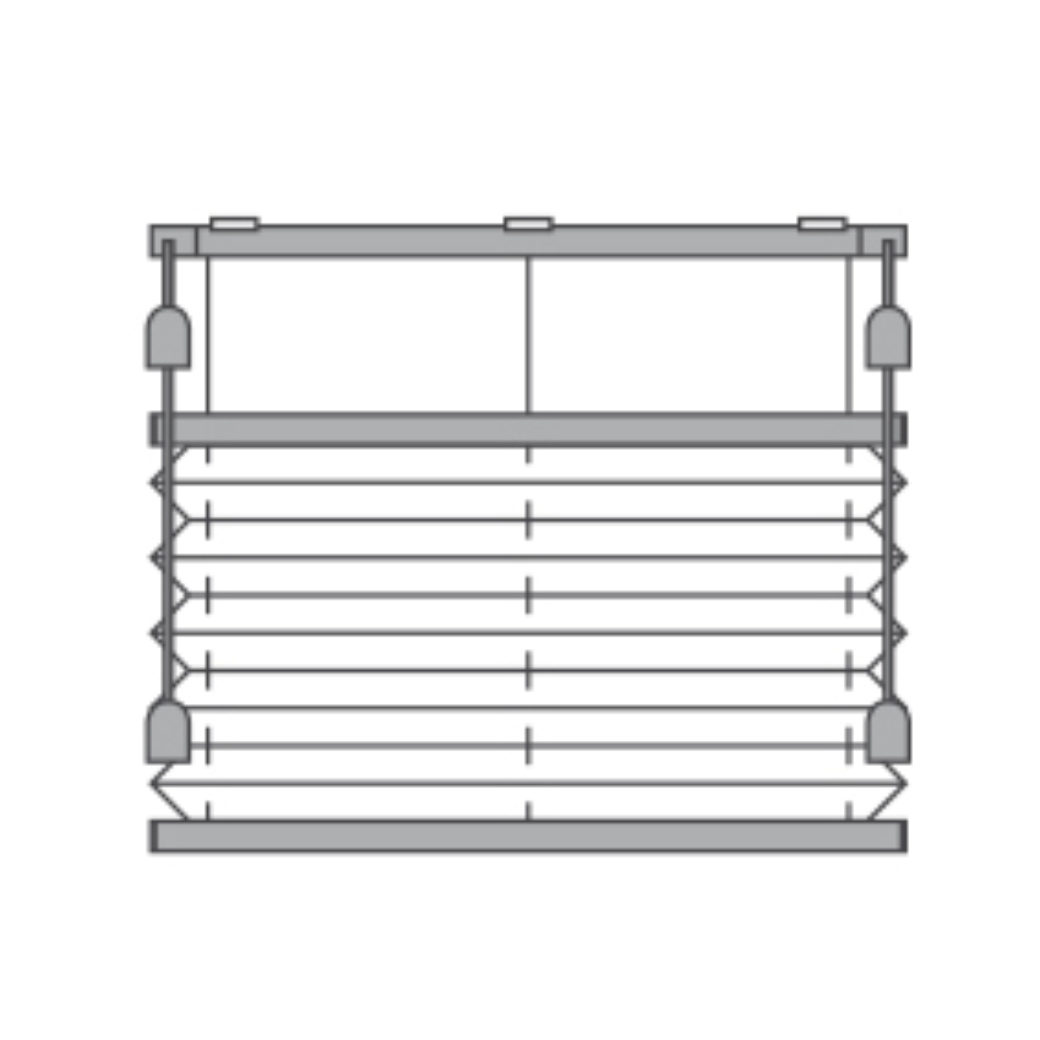 Plissegordijn op maat top down bottom up