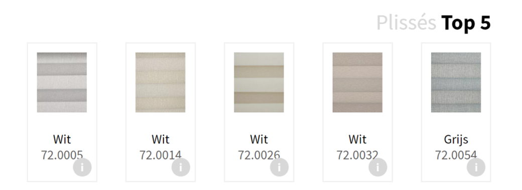 Plissegordijnen op maat kleuren