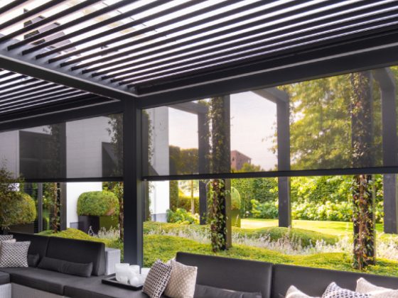 Ritsscreen Lamellendak antraciet