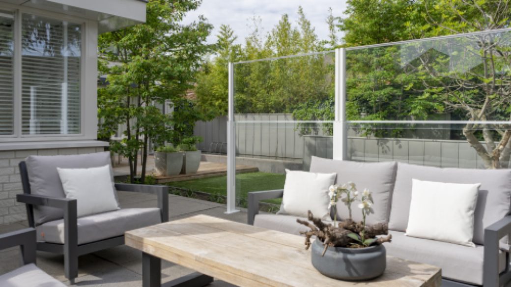 Windscherm voor terras V744 Tofino wit